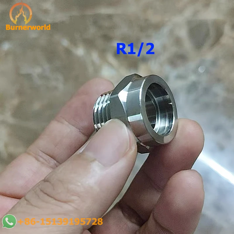 Stainless Steel Material Industrial Furnace Peep Hole Mirror R1/4 Thread Viewing Glass Flame Observation Mirror