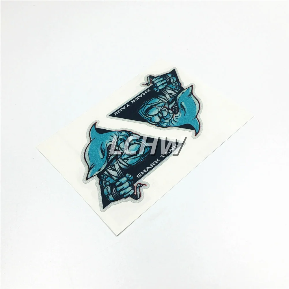 1 Pair Shark Tank Power Car Stickers Auto Body Window Decals Sponsor Modified Tape Motor Racing Graphics