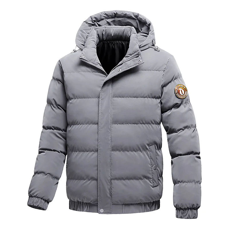 2024 Winter Jacket Men\'s High-end Thickened Warm Hooded Parka Fashionable Loose Cold-proof Windproof Down Cotton Padded Coat Men