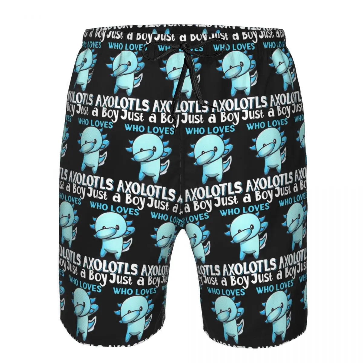 Just A Boy Who Loves Axolotls Trunks Beach Board Shorts Casual Quick Dry Swim Summer Men Pants