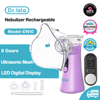 Dr.isla Handheld Portable Autoclean Nebulizer LCD Display Nebuliser Mesh Atomizer Silent Nebuliser Inhalator For Adult Kids