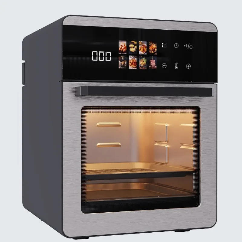 Visual Smart Air Fryer Oven, Home Oil-free Cooking Machine, Flip Structure, Multifunctional Multi-layer Design for Bake & Fry