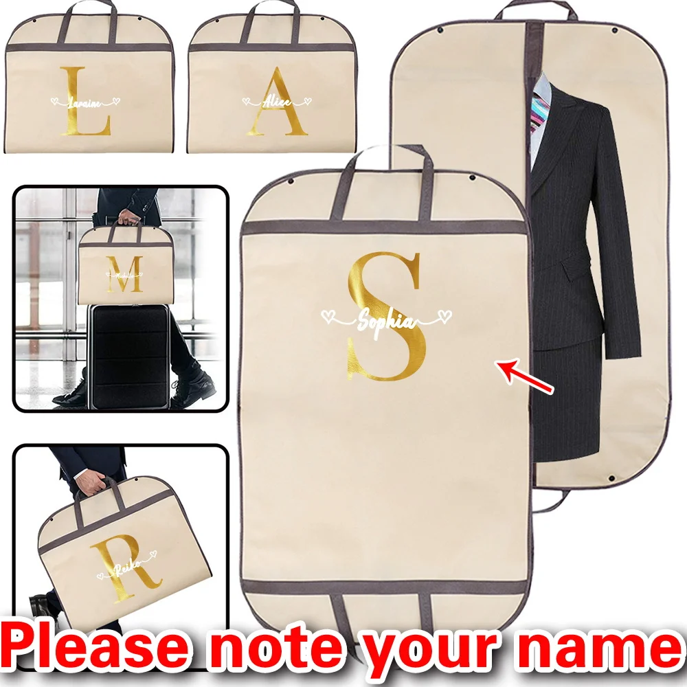 

Fashion Custom Dust Cover Waterproof Cover Suit Jacket Dress Protective Equipment Hanging Wardrobe Storage Cabinet Letter Series