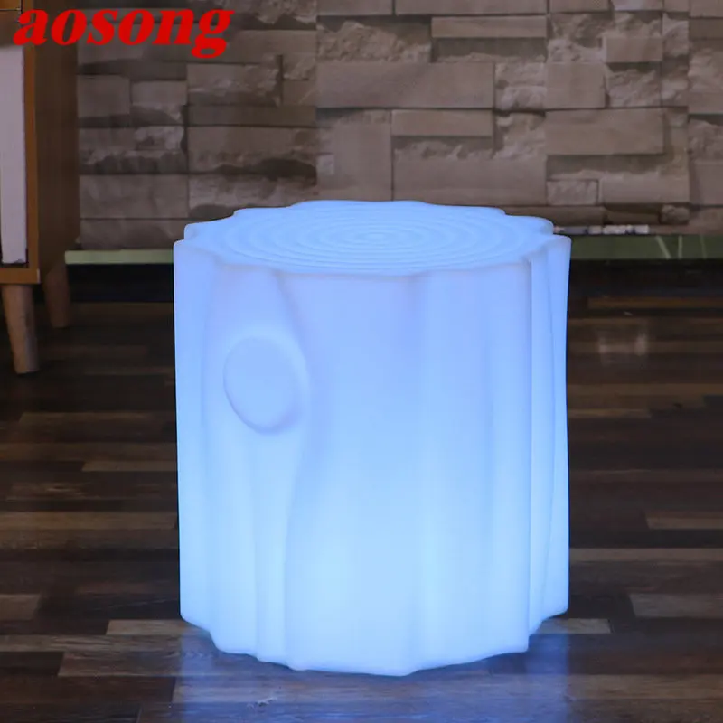 

AOSONG Modern Stump Stool Led Creative Luminescence Atmosphere Night Light Waterproof IP65 Decor Restaurant Bar