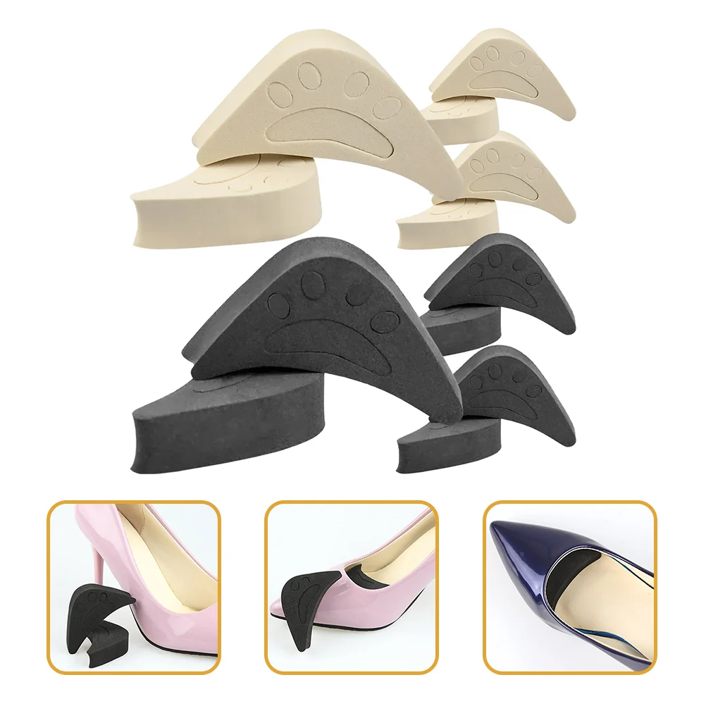 6 Pair Toe Plug Adjustment Pad High Shoe Filler Inserts for Shoes Too Big Eva Women