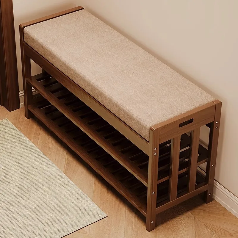 Shoe Rack Entryway Shoe Cabinet Bench Padded Seat Organizer Compact Narrow Shoe Storage Home Hallway Shoes Organizers