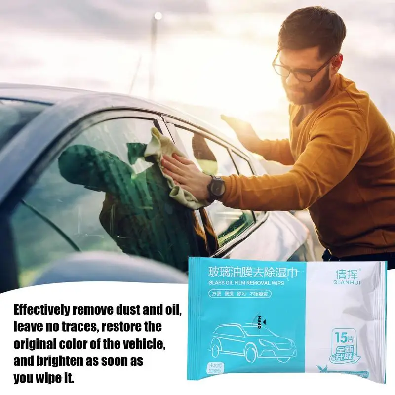 Car Wipes Interior Cleaning Glass Interior Oil Film Cleaning Car Wet Wipes Wet Wipe Design Cleaning Tool For Car Window