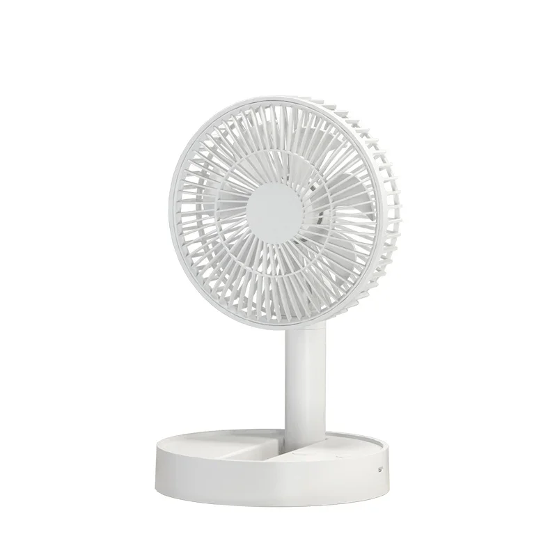 Portable Desktop Fan With Four Speeds Timing Function Rechargeable Battery Powered Mini Fan for Office Kitchn