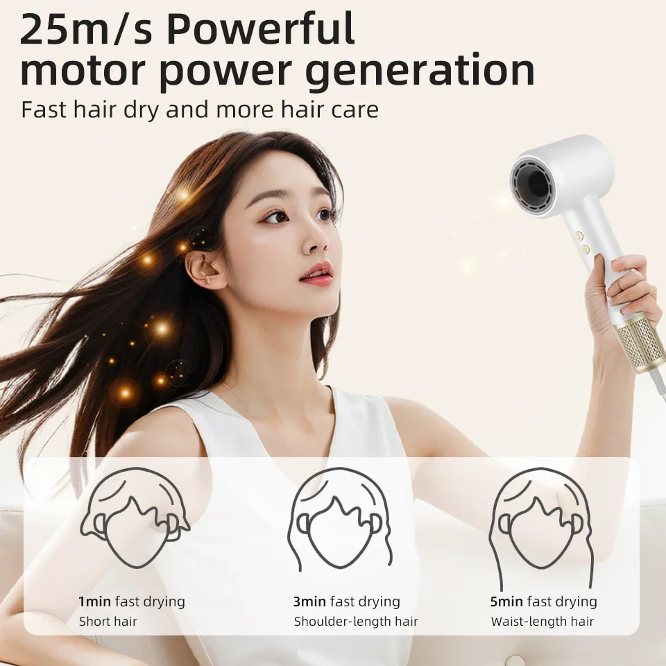 1600W Hair Dryer Professional High Power Blow Dryer Salon Electric Blow Drier Machine Constant Temperature Hair Care 110000RPM