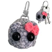 Chenille Sad Hamster Pendant with Sound Music Hanging Ornament Sad Hamster Plush Keychain Stuffed Doll Bag Pendant