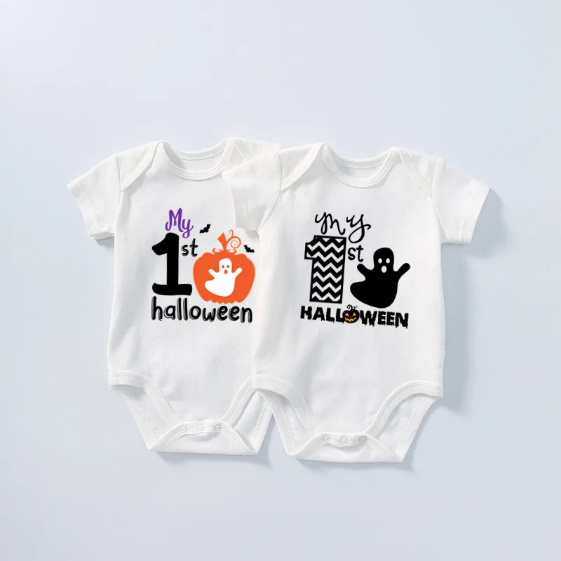 My First Halloween Baby Bodysuit Halloween Party Infant Outfit Clothing Boys Girls Holiday Jumpsuit Newborn Short Sleeve Rompers