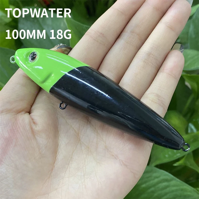 1Pcs 100mm 18g Saltwater Skitter Walk Topwater Fishing Lure Doggy Wobbler Fishing Bass Peche Isca Artificial Hard Bait 9156