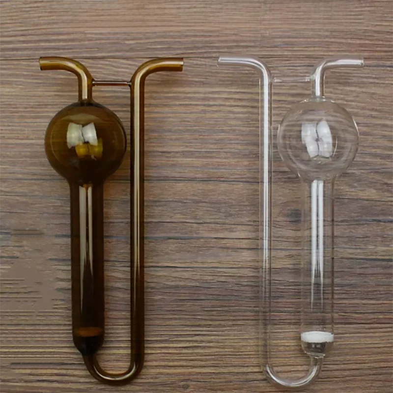 U-shaped porous glass plate absorption tube 10/25/50/75/100/125/250 glass white brown formaldehyde sampling bottle