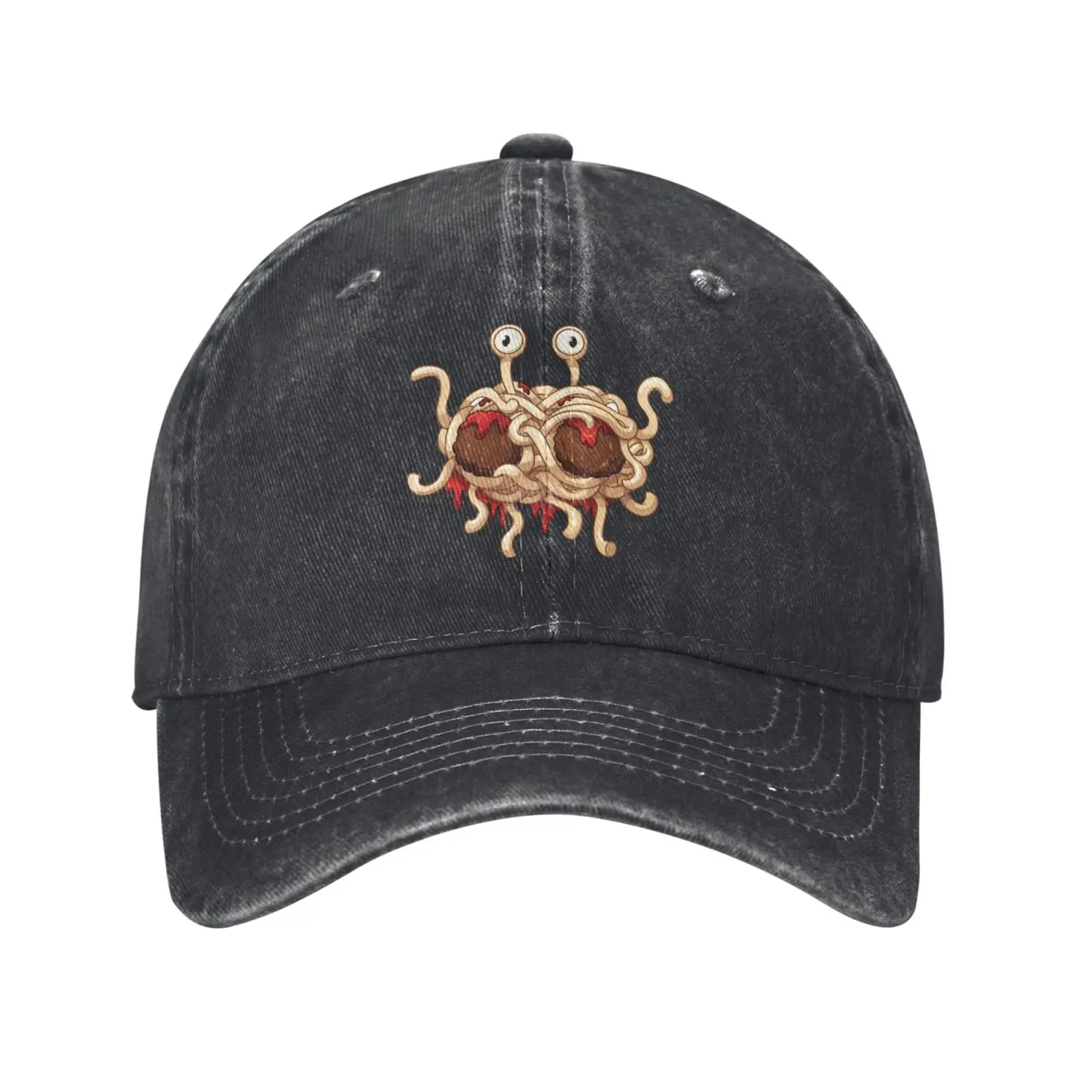 Flying Spaghetti Baseball Cap Pastafarian Atheist Graphic Cotton Dad Hat Unisex Adjustable Outdoor Sun Protection Caps