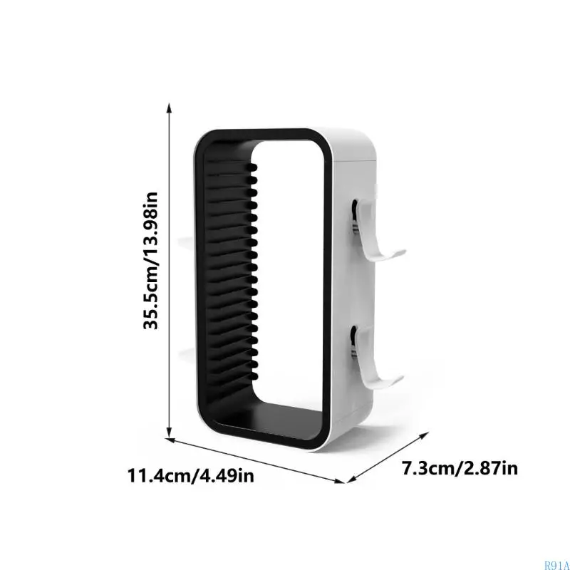 R91AユニバーサルゲームディスクストレージオーガナイザーABS複数のプラットフォームビデオゲームディスクホルダー18スロットP5コンソールに使いやすいスロット