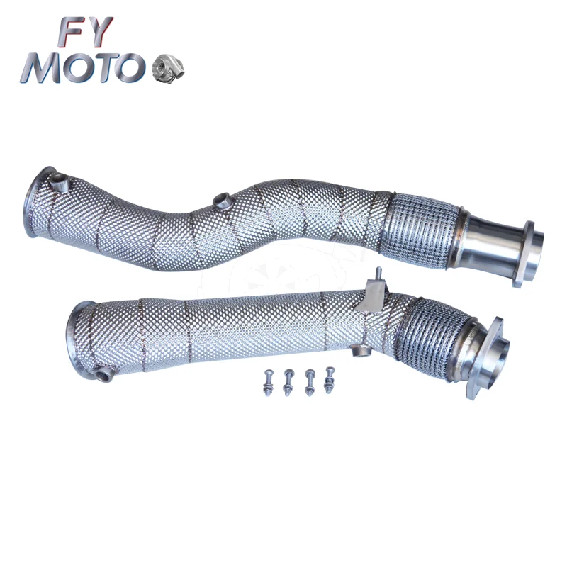 

Exhaust Downpipe For BMW X3M X4M F97 F98 3.0T S58 2019+ With Heat Shield