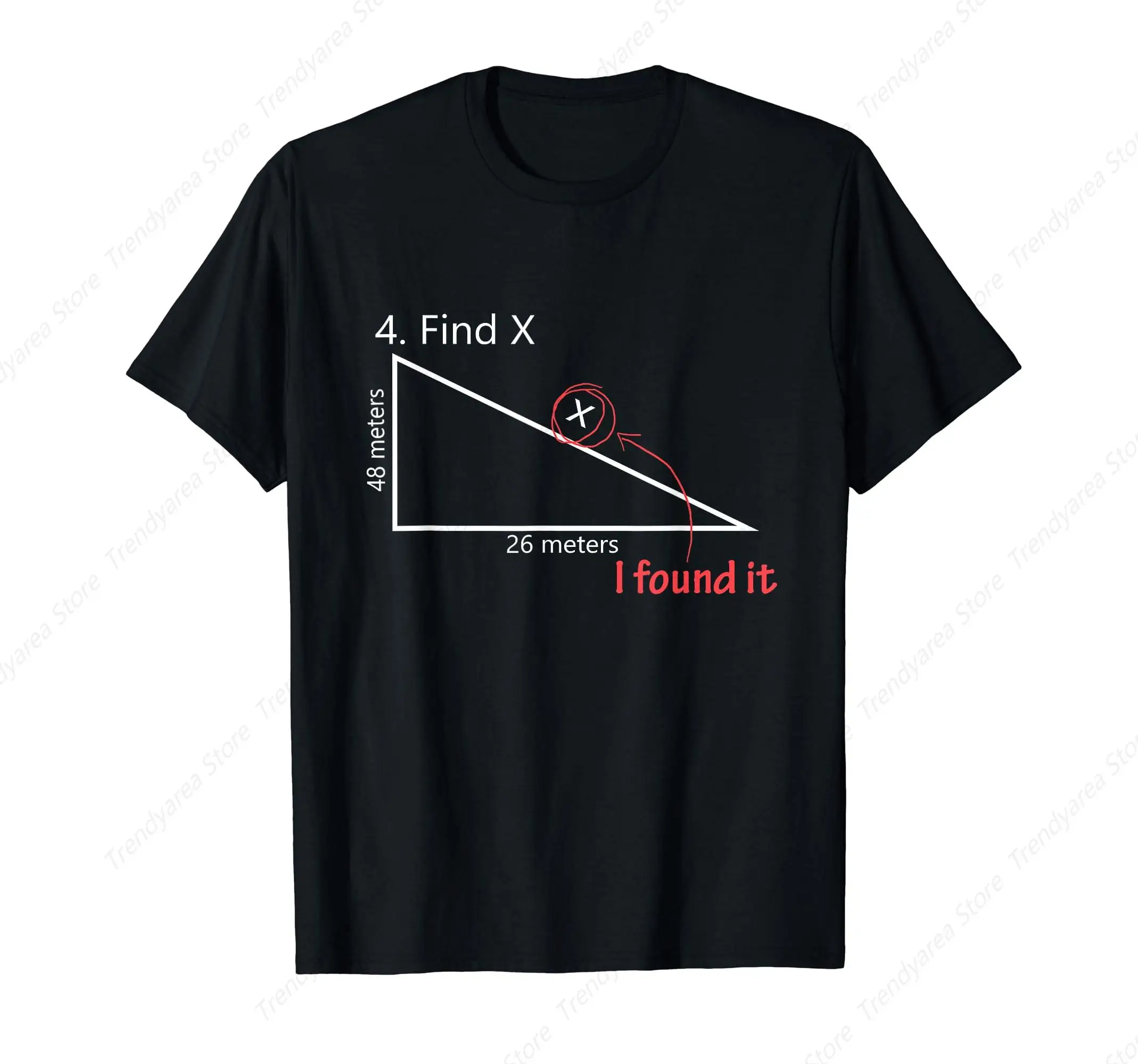 Find X Math Teacher Graphic Sarcastic T-Shirt for Men Women Cotton 100% Summer Tops