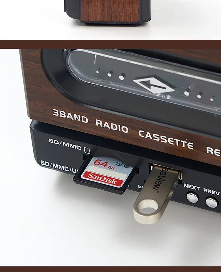 New Four-Band Antique Recorder for the Elderly Tape Machine Recorder Radio Usb Sd Card Bluetooth