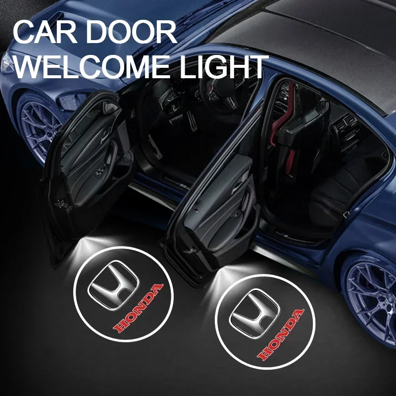 

Car Door LED HD Welcome Courtesy Shadow Projector Lamp Logo Light For Honda Accord Odyssey Civic CRV Envix CRV Car Accessories