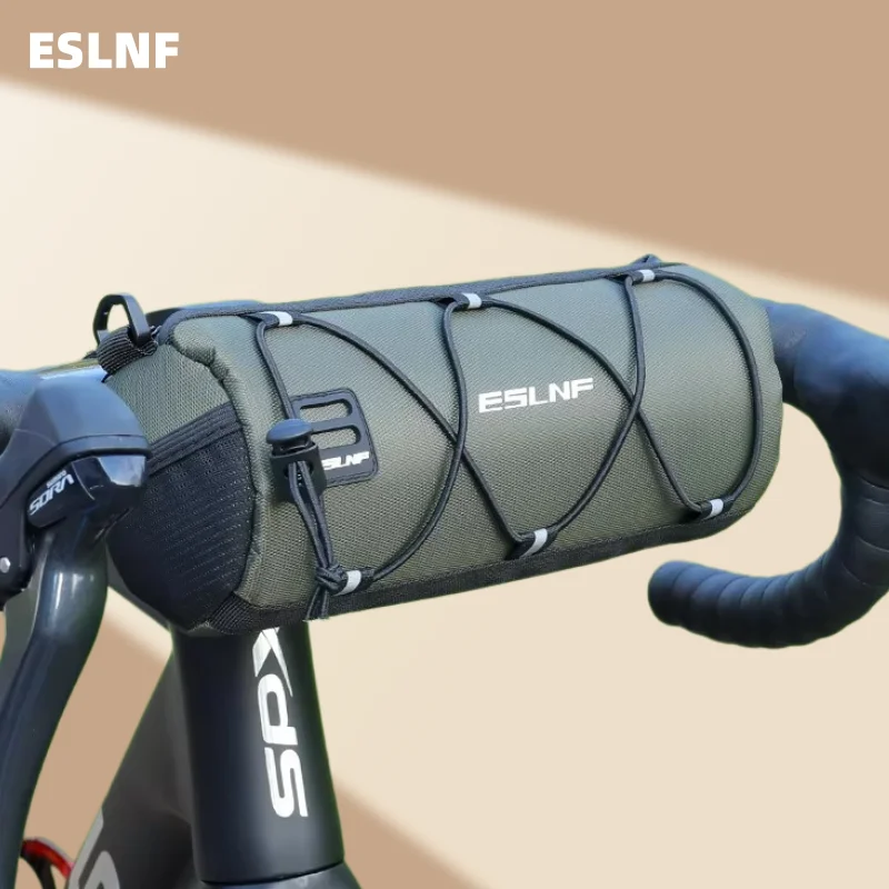 ESLNF Sac de guidon de vélo multifonctionnel, sac à bandoulière réfléchissant, imperméable, grande capacité, rangement pour le cyclisme