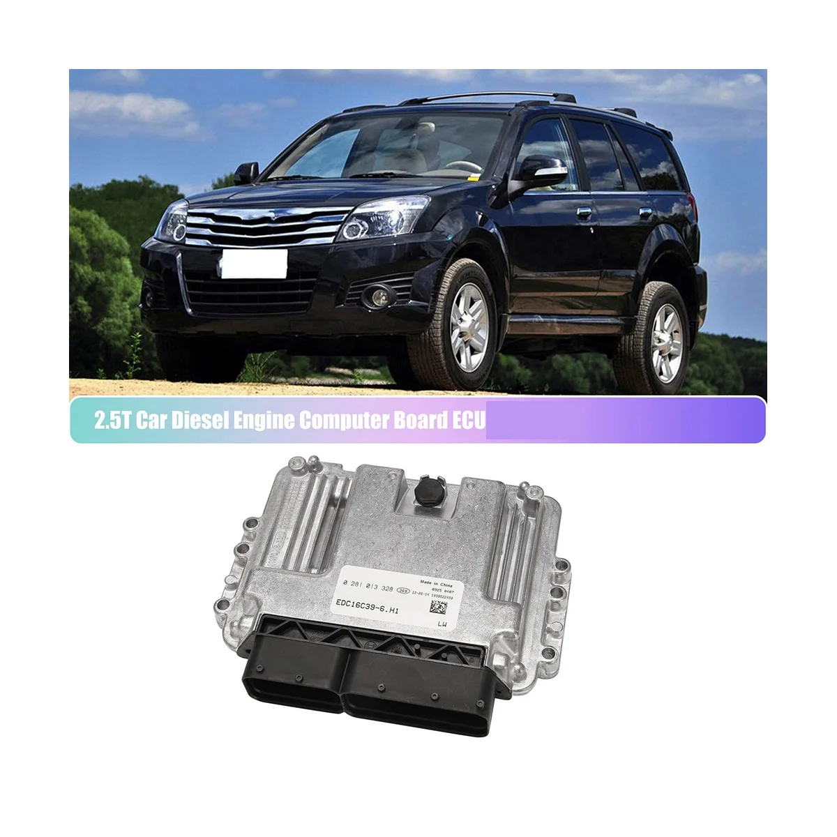 2.5T Car Crude Oil Engine Computer Board ECU for Great Wall Wingle Haval 0281013328 EDC16C39-6