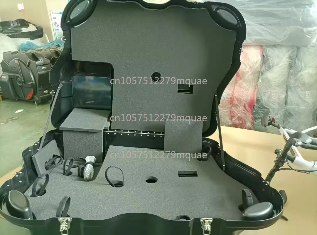 

Hard Shell Bicycle Loading Box Road Car Iron Three Car Free Dismantling Handle Packing Car Bag Universal Wheel Check Box