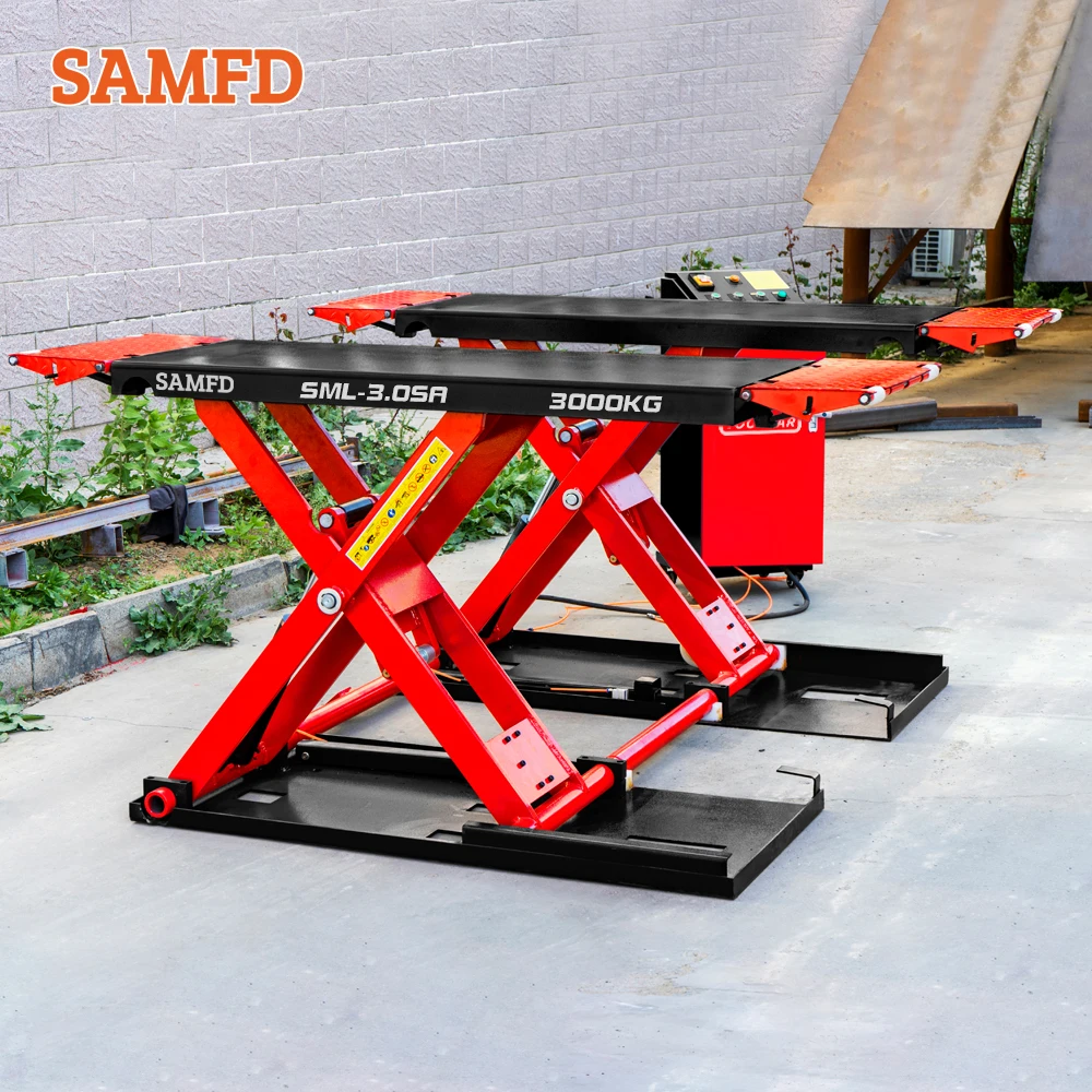 

3.5 Ton Capacity 1.2m Mobile Hydraulic Scissor Car Lift Mid Rise Double Cylinder Hydraulic Lifting Machine