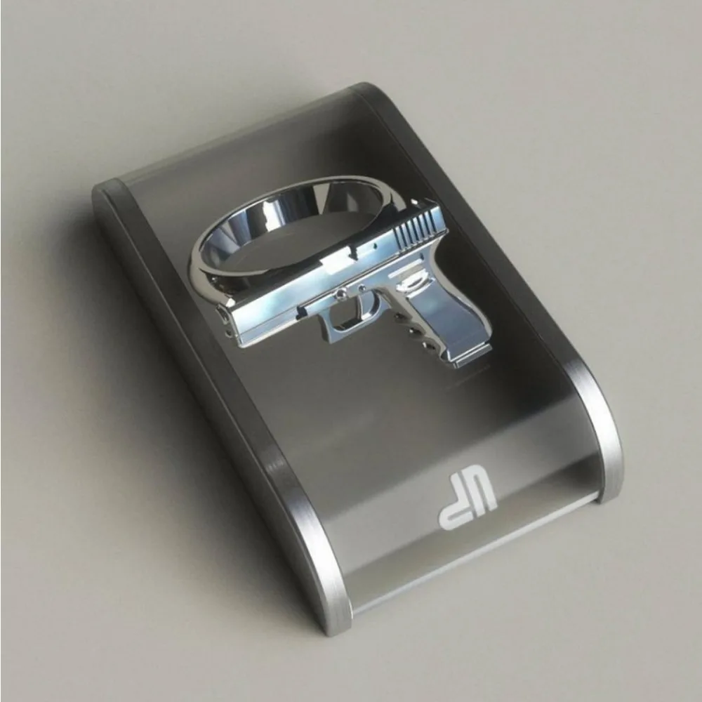 الاتجاه الجديد بسيط موضة مسدس الرجال والنساء خاتم الإبداعية البنصر الشارع المتخصصة حفلة روك الهيب هوب مجوهرات هدية