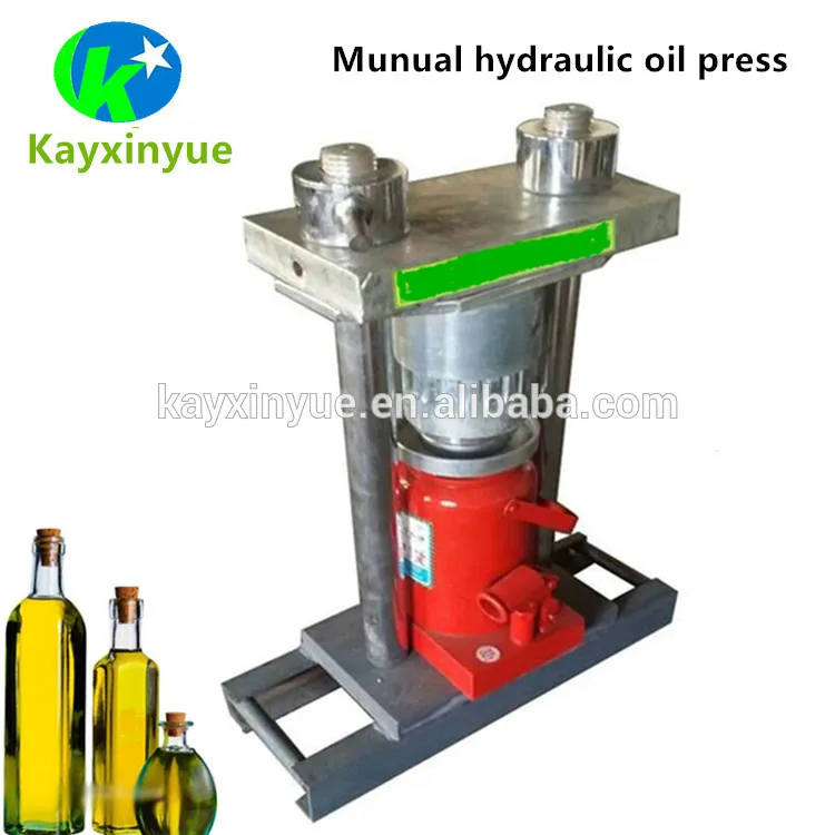 Hand operated hydraulic cold press olive oil making machine