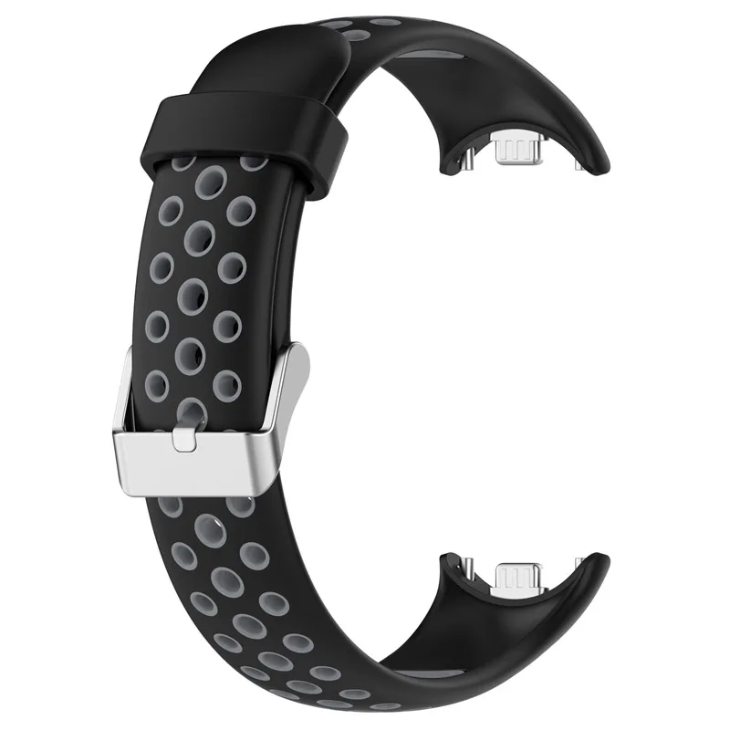 Двухцветный дышащий ремешок для Xiaomi Mi Band 8, сменный силиконовый ремешок из ТПУ Для Xiaomi Band 9, умный ремешок