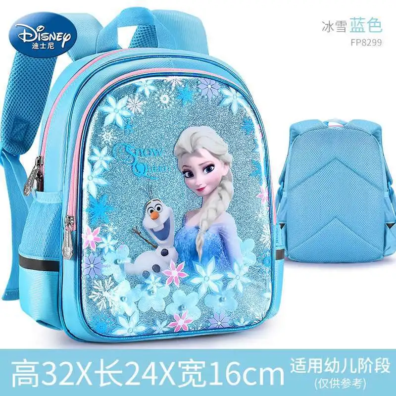 Disney-mochila de dibujos animados para niñas, morral escolar de frozen 2, morral de princesa para niñas, morral escolar de primaria