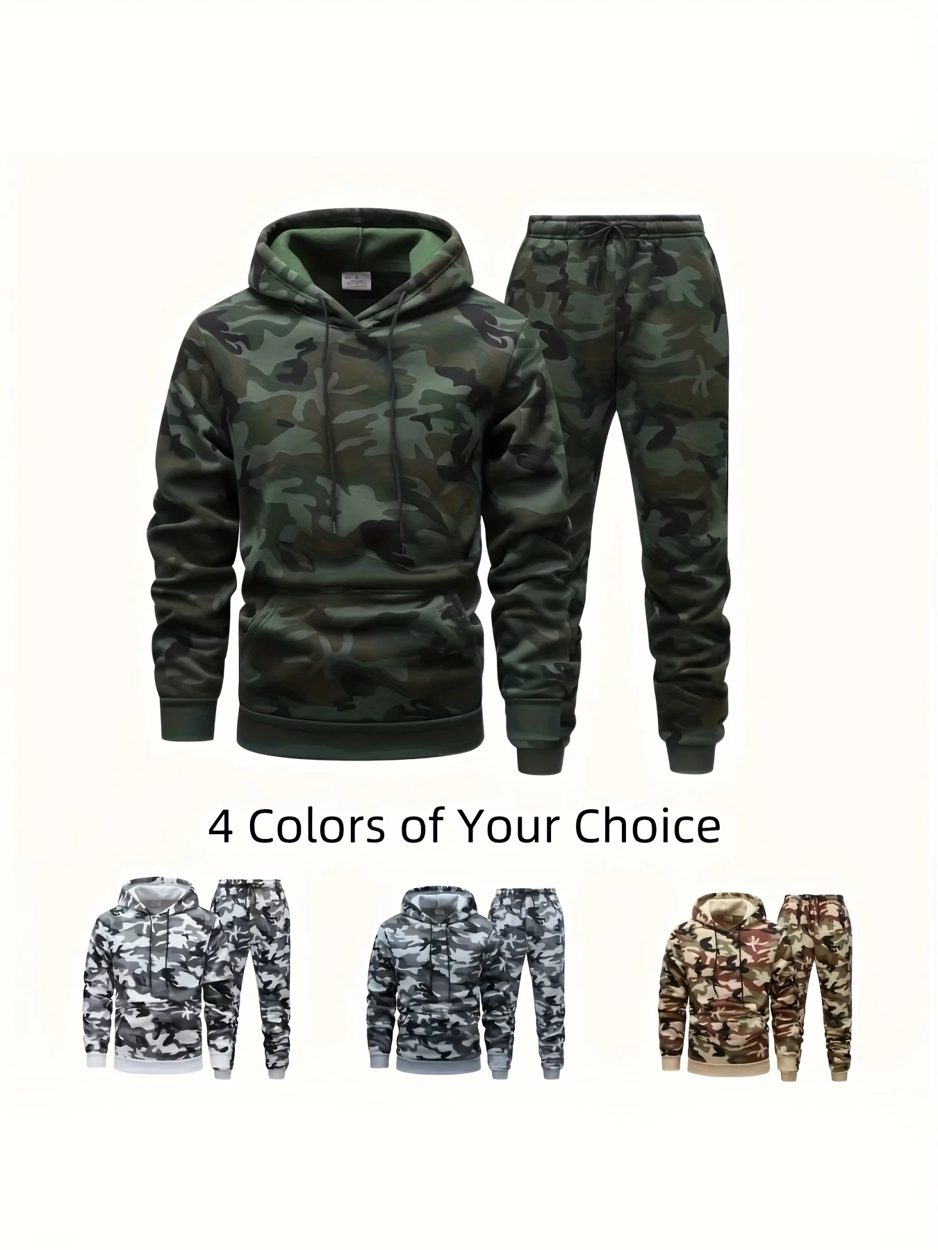 

Men's 3D Camouflage Printed Hoodies 2-Piece Set Fashion Men Women Tracksuit Outfits Outdoor Sports Hoodie Sweatshirts Pants Suit