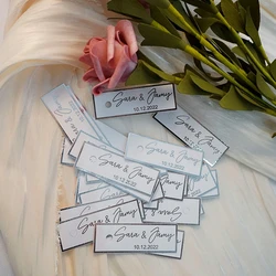 Custom Silver Wedding Thank You Cards Silver Foil Labels Gift Tags Birthday, Baby Shower, Wedding Party Tags