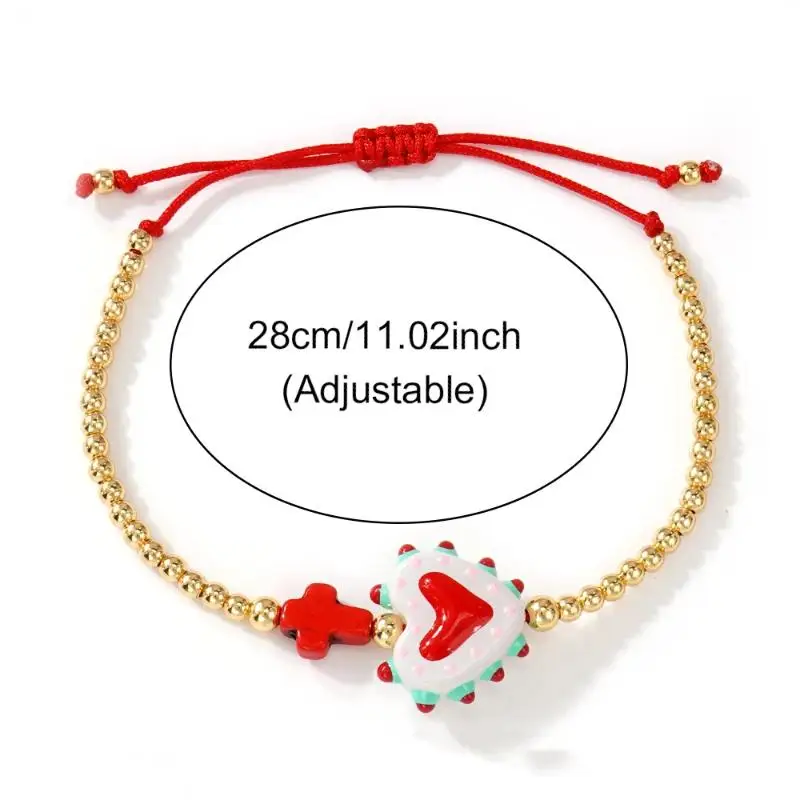 Damen Bohemian Perlenarmband mit bunten Herz- und Sternanhängern, verstellbare Kette, perfekt für den täglichen Gebrauch, Urlaub und als Geschenk. – Detail 7
