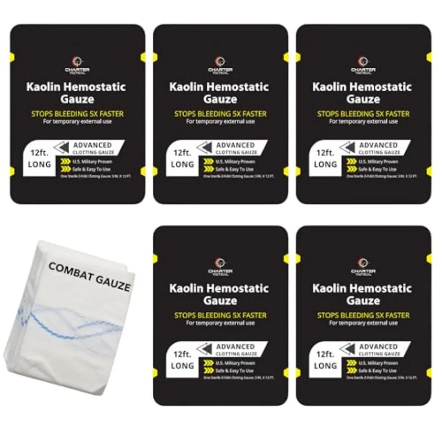 

Прокладка кровоостанавливающая First Aid Advanced Quick Clot Combat Gauze - гибкая гемостатическая марлевка для быстрого зажима ран - красная - быстрое остановление кровотечения