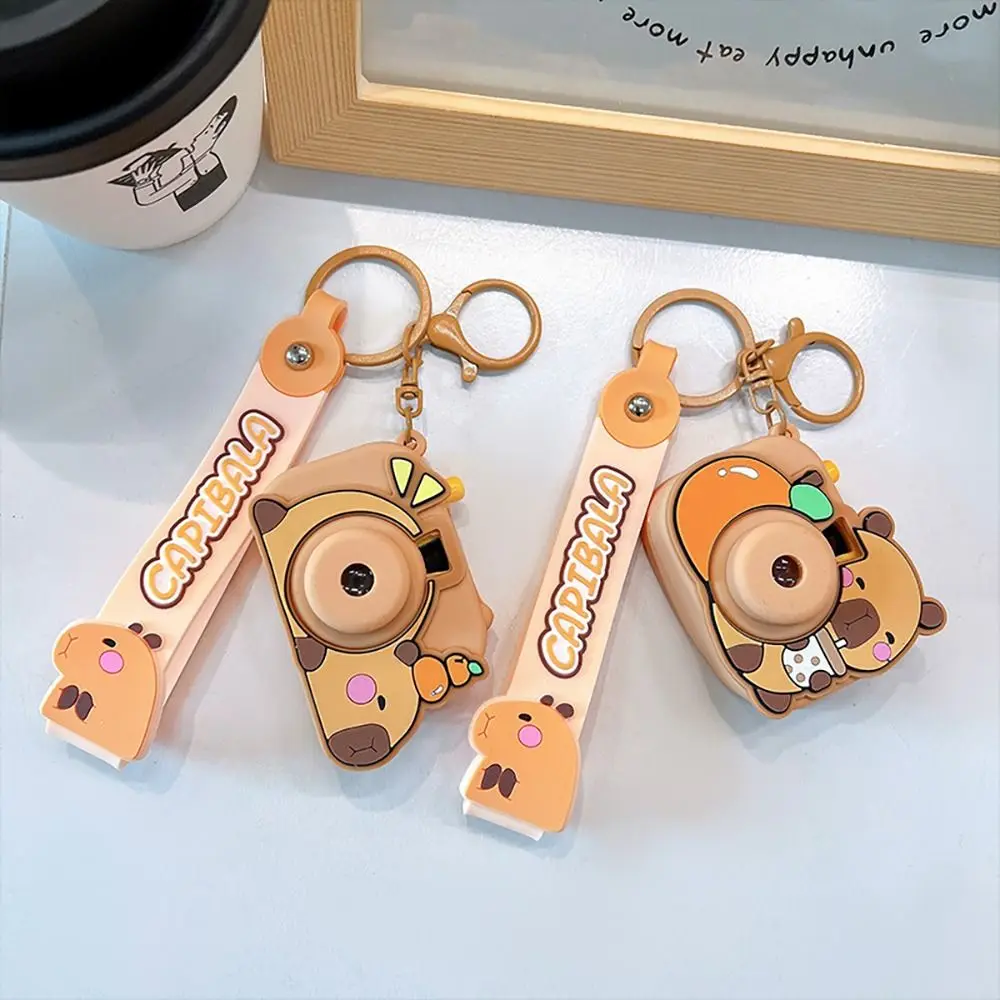 2024 Capybara Keychain Silicon Light Keyring Cartoon Creative Bag Pendant Gift