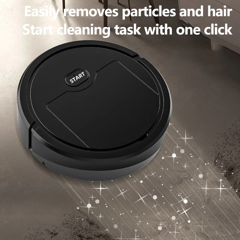 3 in 1 Household Automatic Sweeper Dry Wet Use Mini Sweeping Robot USB Rechargeable Vacuum Cleaner Silent Floor Cleaning Machine