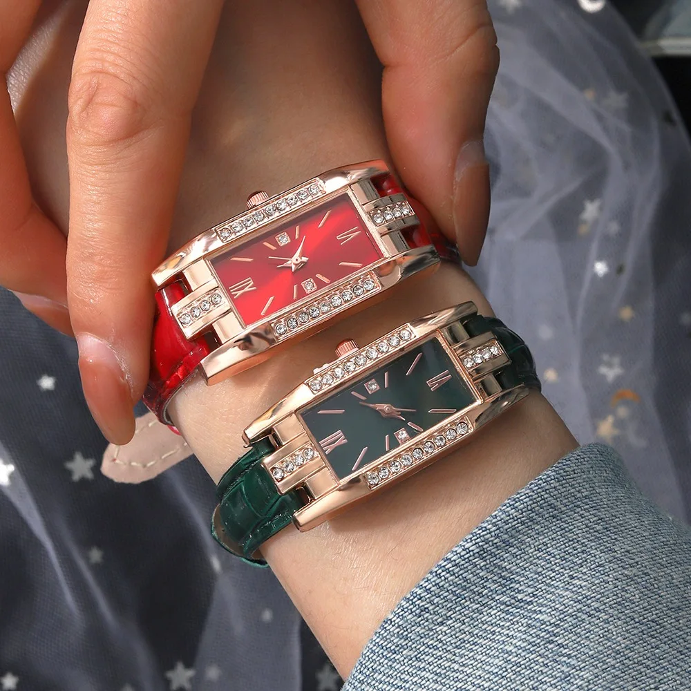 2pcs/set Couple Elegant Watch Set, Roman Numeral Design Square Dial Simple Watch | Formal Occasion | Accessory Sets | Gift