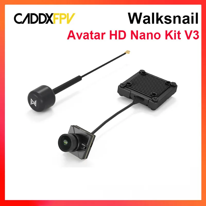 

Caddx Walksnail Avatar HD Nano Kit V3 (With 14cm Cable) 1080P/60fps 4:3 native sensor 32G memory 500mW