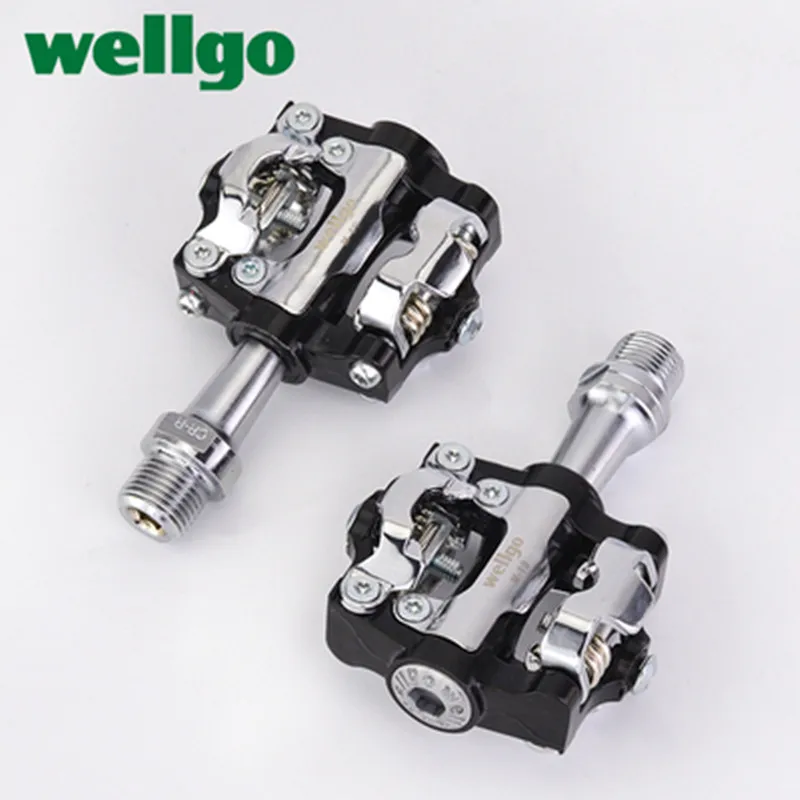 Vig Wellgo-Mountain Bike Self-Locking Bearing Pedal, SPD System, Pelin Double-Sided