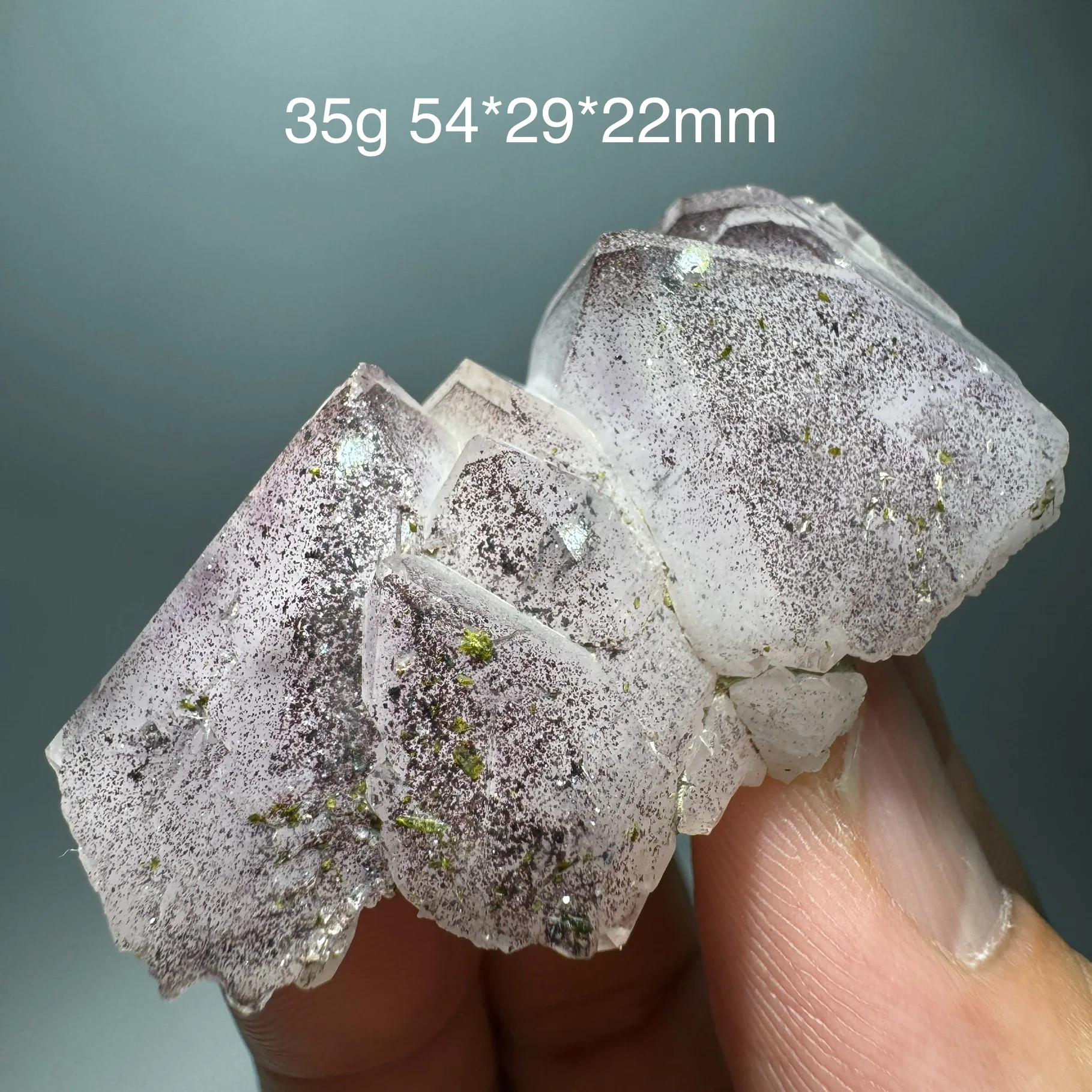 Natural Garden Quartz Crystal Green Epidote Symbiosis Specimen Rock Healing Stone Home Decor From China SiChuan