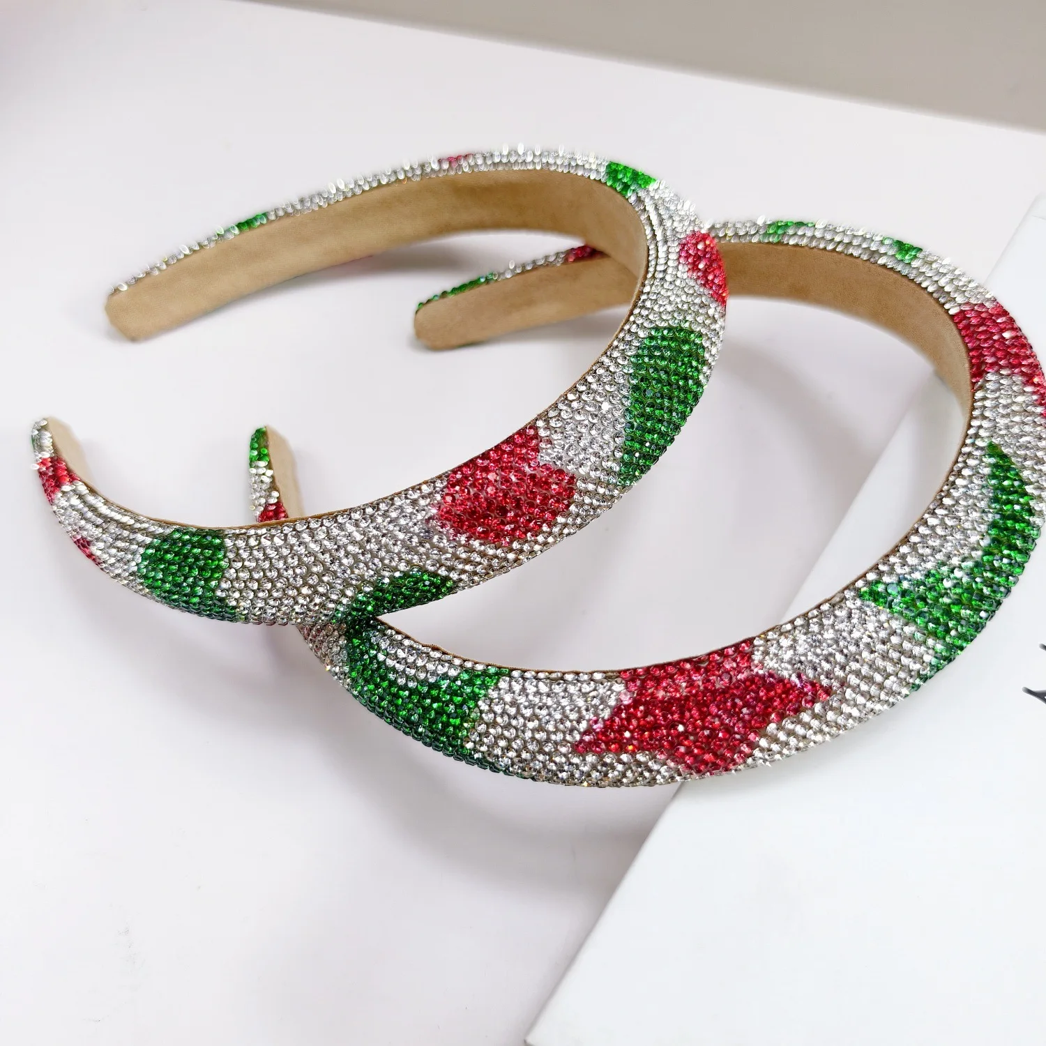 عيد الميلاد حجر الراين ستار القلب الإسفنج مبطن اكسسوارات الشعر مجوهرات الشعر