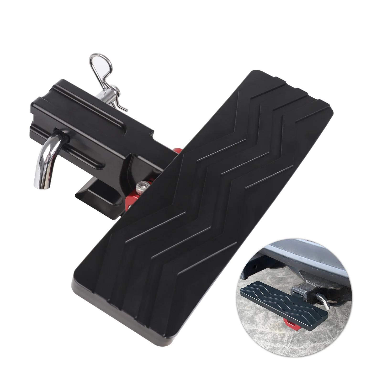 

Aluminum Bumper Step Hitch Slider With 3/4" D-Ring Shackle Combo For Trucks Off-Road Vehicle Towing 2" hitch receivers Recovery