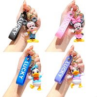 Mickey Minnie Daisy Donald Keychain - Adorable Disney Character Hangers - Stylish Car Keychains