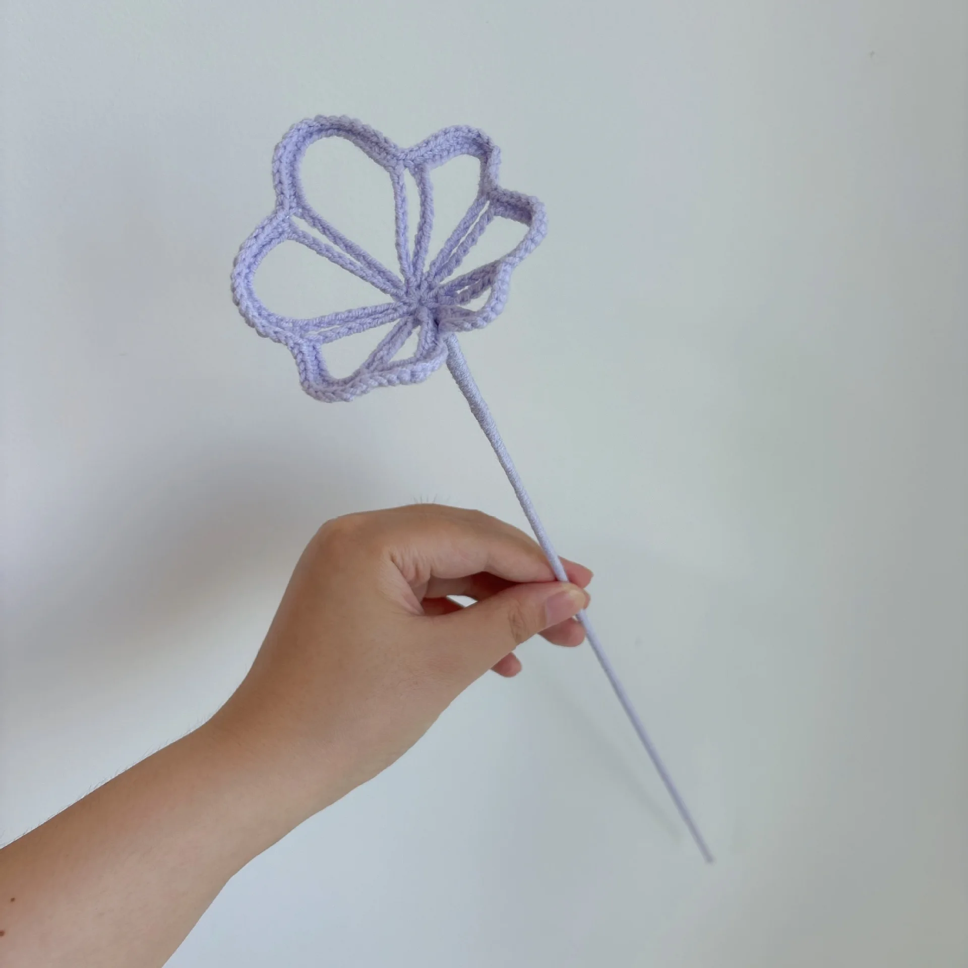 Kreative Handgewebte Blätter Gestrickter Blumenstrauß Deko Gehäkelte Blätter Künstliche Pflanzen Raumdekoration – Detail 4