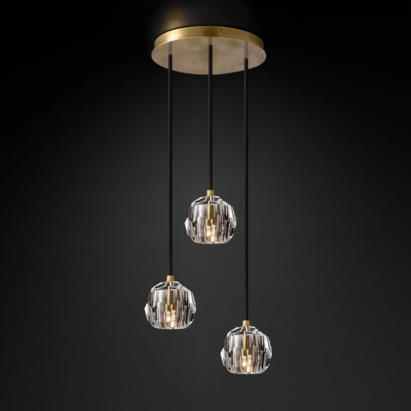 

Кофейня, современная прозрачная хрустальная люстра, ресторан, кухня, подвесной светильник, кабель, регулируемый G9, 110-220 В, домашний светильник