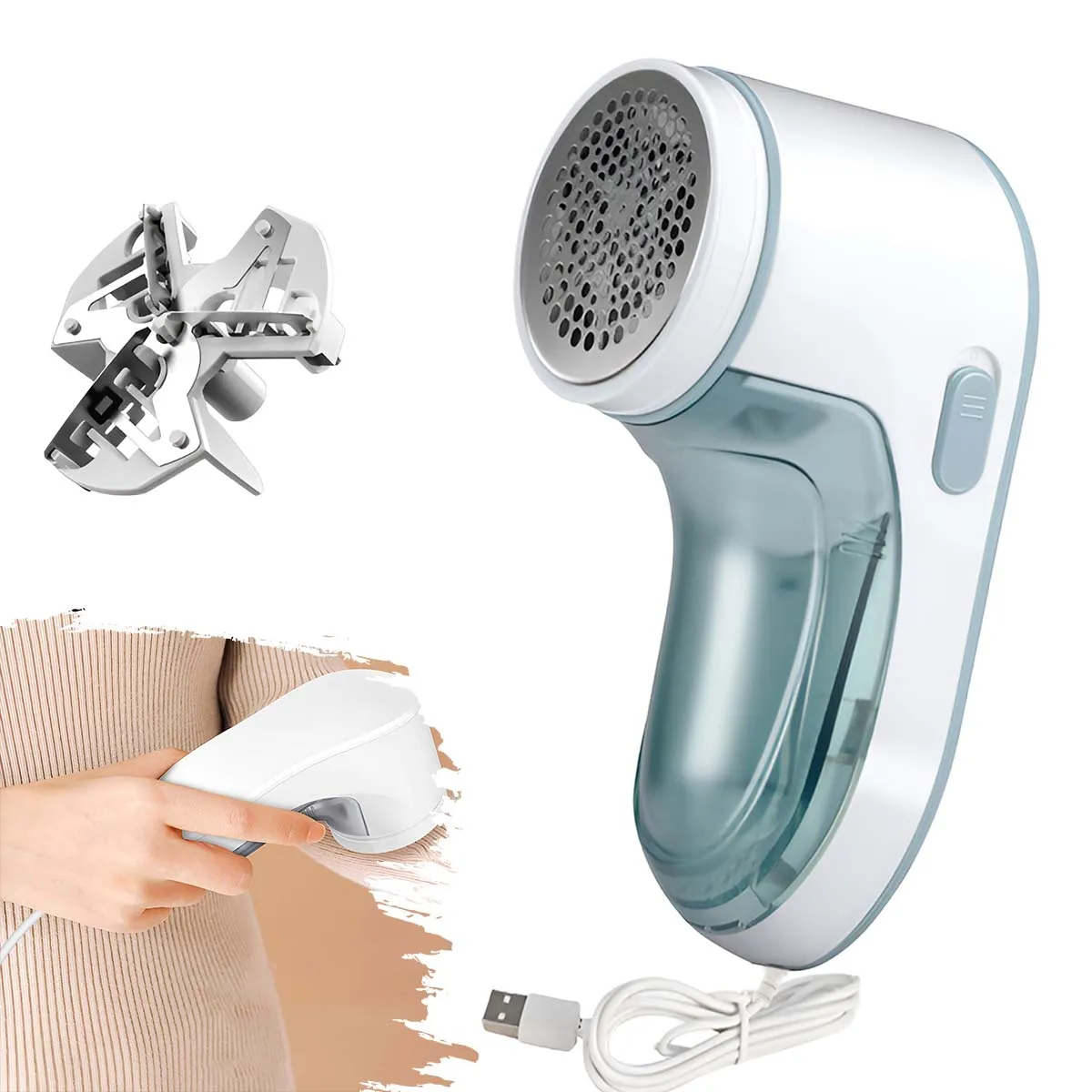 

USB Cable Power Supply Standard Model Hair Ball Trimmer, Shaver, Hair Beater - Ball Remover