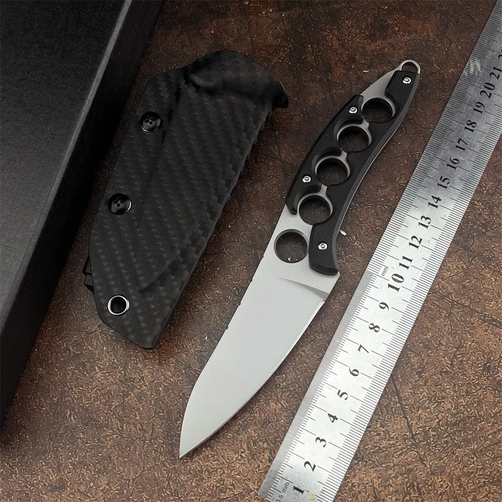 

Нож для охоты в дикой природе, прямой, с фиксированным клинком из стали 8Cr13Mov, рукоять G10 с кольцевым креплением, с ножнами, инструмент EDC для активного отдыха, туризма, приключений и спасения