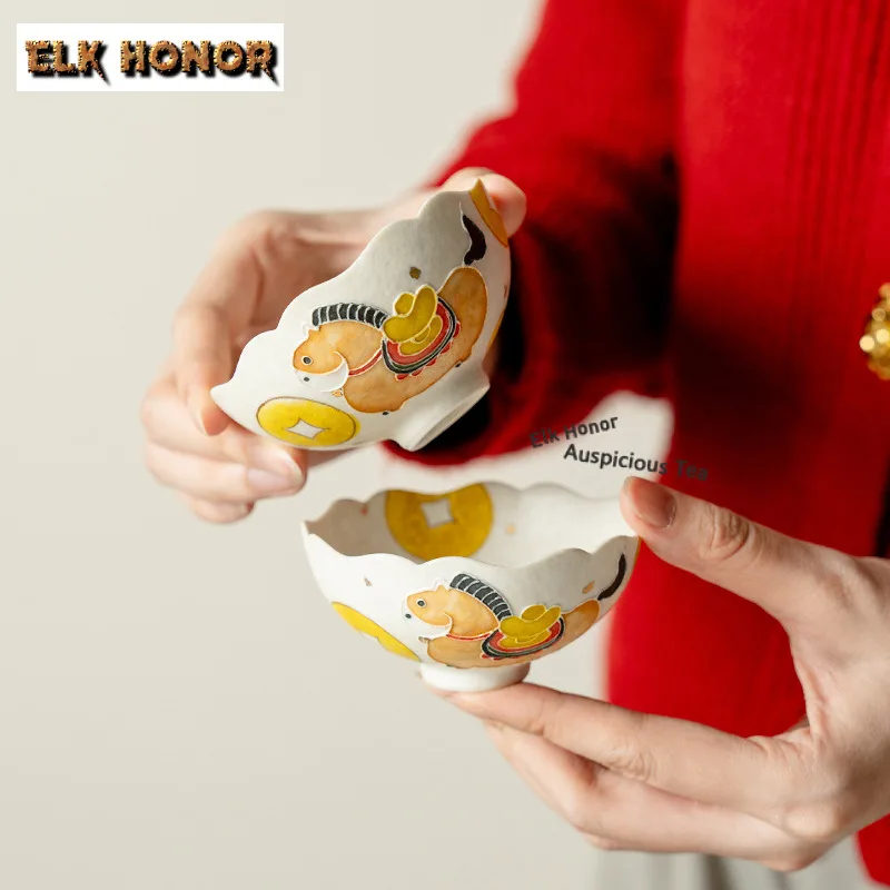 

Чайная чашка для медитации и дегустации чая Chazhan Master Cups, 85 мл, в стиле Ancient Tea Bowl, с узором лотоса, набор для чаепития, украшения для чайного набора