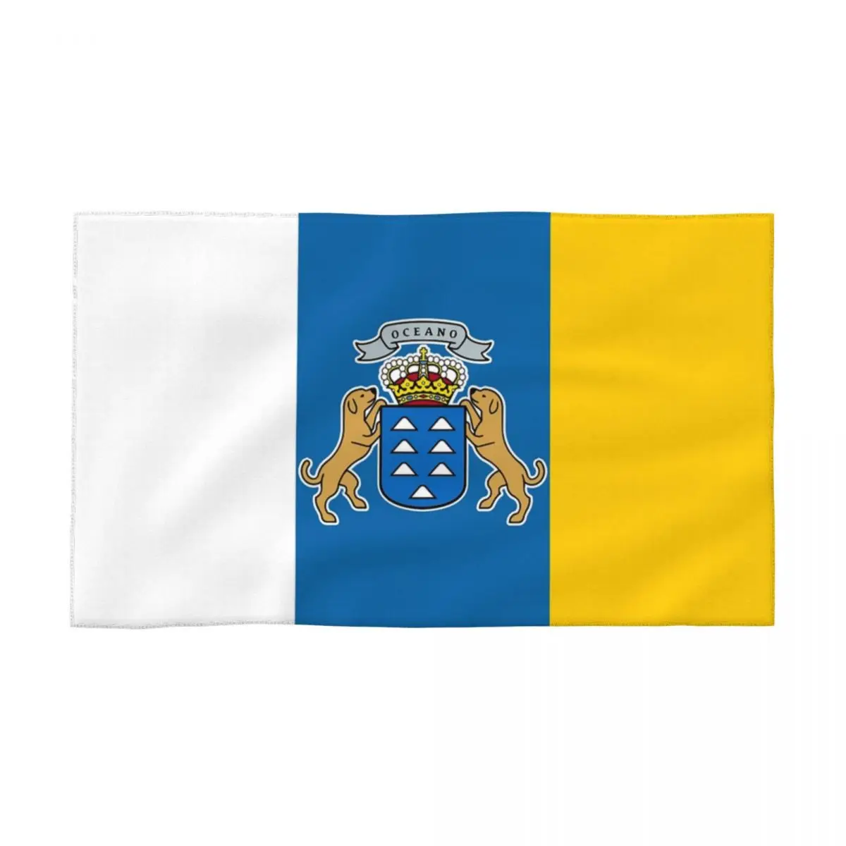 Toalla de cara con bandera de la isla canaria, bandera personalizada de España, toallas de piscina de algodón de lino suave
